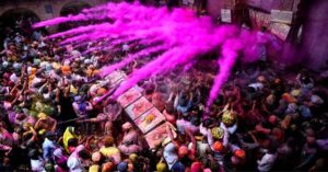 Holi in Banke Bihari Temple